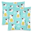 thumbnail image 1 of MKHERT Funny Cats Pillowcase Pillow Protector Cushion Cover 18x18 inch,Set of 2, 1 of 3