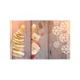 thumbnail image 1 of MKHERT Funny Christmas Santa Claus Deer Snowman and Snowflake Placemats Table Mats for Dining Room Kitchen Table Decoration 12x18 inch,Set of 4, 1 of 4