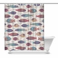 thumbnail image 1 of MKHERT Funny Colorful Watercolor Fishes Art Waterproof Shower Curtain Decor Fabric Bathroom Set 60x72 inch, 1 of 1