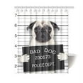 thumbnail image 1 of MKHERT Funny Cute Pug Dog Holding a Banner Waterproof Shower Curtain Decor Fabric Bathroom Set 60x72 inch, 1 of 1