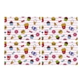 thumbnail image 1 of MKHERT Funny Fast Food On Stripes Franch Fries Ice Cream Cake Donut and Hamburger Placemats Table Mats for Dining Room Kitchen Table Decoration 12x18 inch,Set of 4, 1 of 4