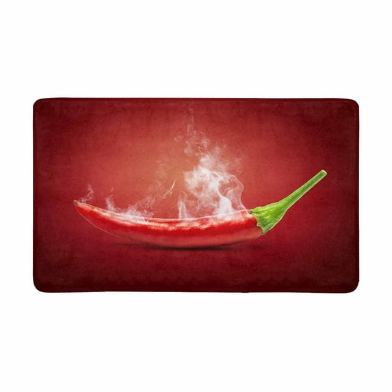 MKHERT Funny Food Hot Chili Pepper in Smoke Doormat Rug Home Decor Floor Mat Bath Mat 30x18 inch