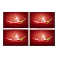 thumbnail image 1 of MKHERT Funny Food Hot Chili Pepper in Smoke Placemats Table Mats for Dining Room Kitchen Table Decoration 12x18 inch,Set of 4, 1 of 4