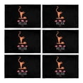 thumbnail image 1 of MKHERT Funny Ginger Yoga Cat with Pink Lotuses Placemats Table Mats for Dining Room Kitchen Table Decoration 12x18 inch,Set of 6, 1 of 4