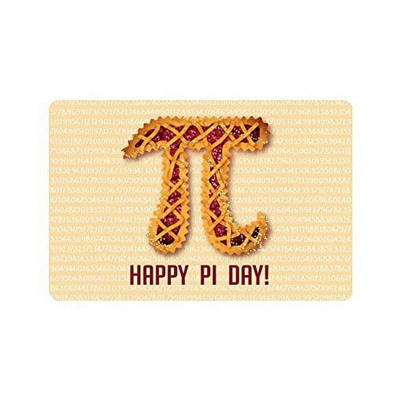 MKHERT Funny Mathematical Pi Happy Pi Day Cherry Pie Doormat Rug Home Decor Floor Mat Bath Mat 23.6x15.7 inch