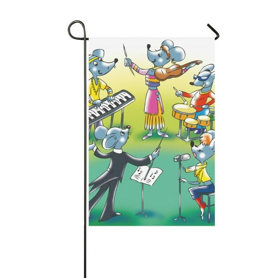 MKHERT Funny Mice Garden Flag Outdoor Flag 12x18 inch