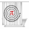 thumbnail image 1 of MKHERT Funny Pi Spiral Circumference Mathematics Waterproof Shower Curtain Decor Fabric Bathroom Set 60x72 inch, 1 of 1