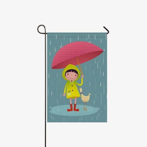 MKHERT Funny Pixel Art Duck Garden Flag Banner Decorative Flag for Wedding Home Outdoor Garden Decor 12x18 inch