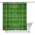 thumbnail image 1 of MKHERT Funny Realistic Soccer Field House Decor Shower Curtain for Bathroom Decorative Fabric Bath Curtain Set 66x72 inch, 1 of 1
