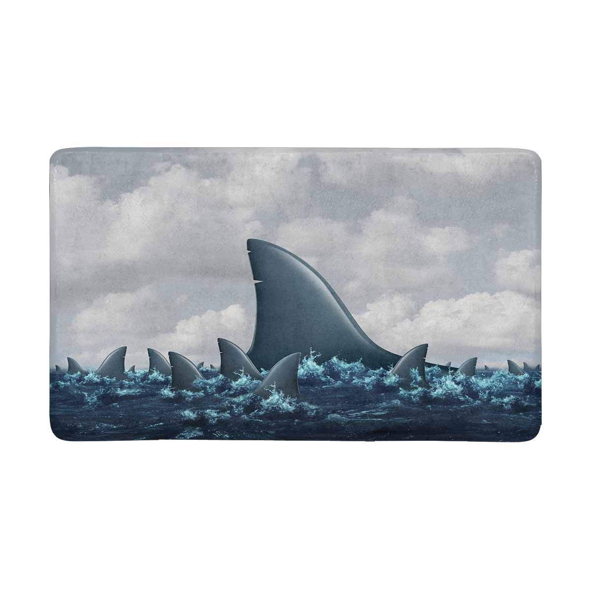 MKHERT Funny Shark Fish Concept Business Metaphor Doormat Rug Home
