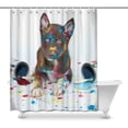 thumbnail image 1 of MKHERT Funny Silly Husky Puppy Dog Home Decor Waterproof Polyester Fabric Shower Curtain Bathroom Sets Hooks 60x72 inch, 1 of 1