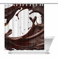 thumbnail image 1 of MKHERT Funny Splash of Hot Coffee Chocolate Waterproof Shower Curtain Decor Fabric Bathroom Set 60x72 inch, 1 of 1