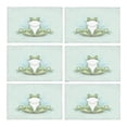 thumbnail image 1 of MKHERT Funny Tree Frog Meditation Yoga Frog in Lotus Pose Placemats Table Mats for Dining Room Kitchen Table Decoration 12x18 inch,Set of 6, 1 of 4