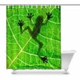 thumbnail image 1 of MKHERT Funny Tree Frog Silhouette on Green Leaf Home Decor Waterproof Polyester Fabric Shower Curtain Bathroom Sets 66x72 inch, 1 of 1