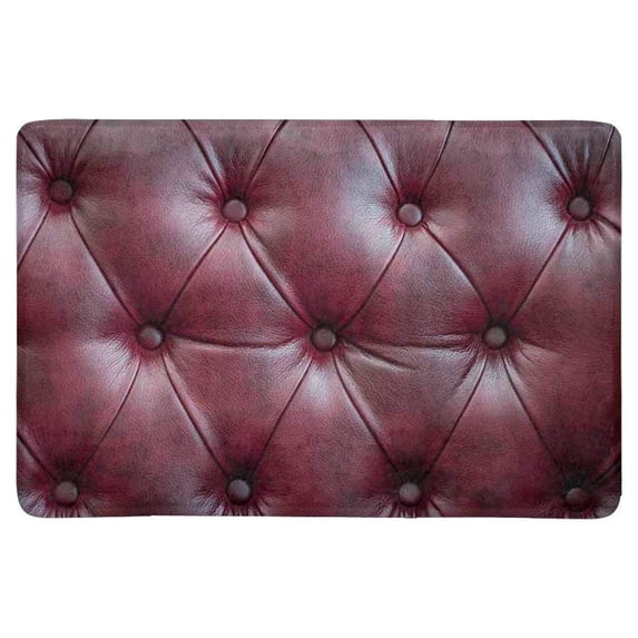 MKHERT Funny Vintage Red Leather Sofa Luxurious Art Doormat Rug Home Decor Floor Mat Bath Mat 23.6x15.7 inch