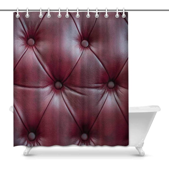 MKHERT Funny Vintage Red Leather Sofa Luxurious Art House Decor Shower Curtain Bathroom Decorative Fabric Bath Curtain Set Rings 60x72 inch