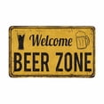 thumbnail image 1 of MKHERT Funny Vintage Rusty Metal Sign Welcome Beer Zone Doormat Rug Home Decor Floor Mat Bath Mat 30x18 inch, 1 of 3