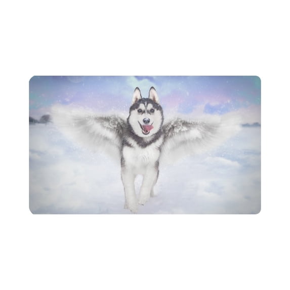 MKHERT Funny Winged Husky Cute Pet Dog Doormat Rug Home Decor Floor Mat Bath Mat 30x18 inch