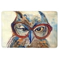 thumbnail image 1 of MKHERT Funny Wise Owl with Big Eyes in Glasses Animal Watercolor Doormat Rug Home Decor Floor Mat Bath Mat 23.6x15.7 inch, 1 of 3