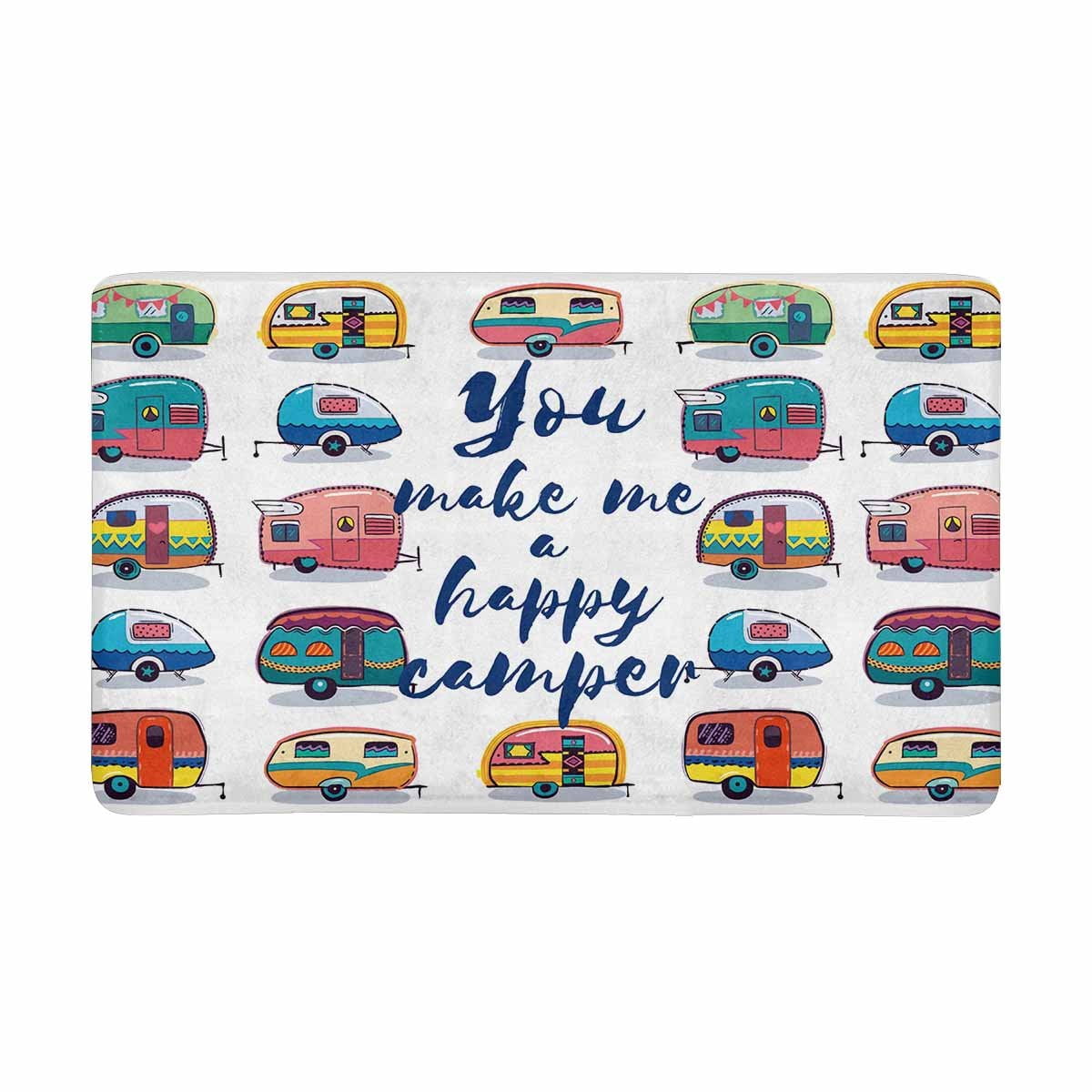 MKHERT Funny You Make Me Happy Camper Inspirational Quote with Retro