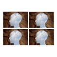 thumbnail image 1 of MKHERT Funny an Opening Shaped As A Human Head with Flying Birds Placemats Table Mats for Dining Room Kitchen Table Decoration 12x18 inch,Set of 4, 1 of 4