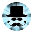 thumbnail image 1 of MKHERT Gentleman Face with Hat, Glasses and Mustache Round Mousepad Mat For Mouse Mice Size 7.87x7.87 inches, 1 of 1