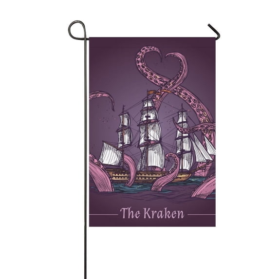 MKHERT Giant Monster Garden Flag Banner Decorative Flag for Wedding Party Yard Home Outdoor Decor 12x18 inch