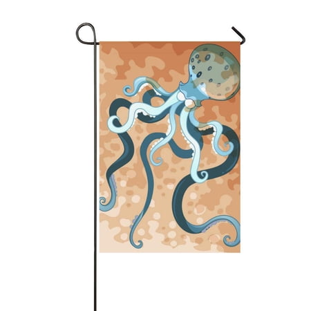 MKHERT Giant Octopus Garden Flag Outdoor Flag 12x18 inch