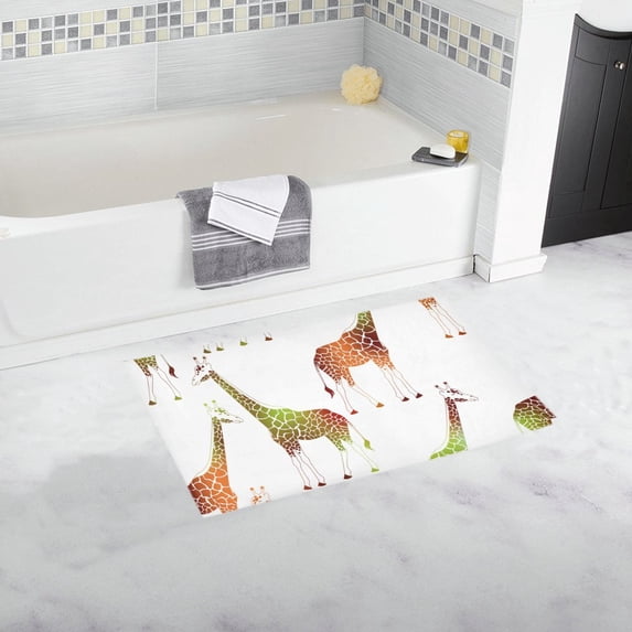 MKHERT Giraffe Doormat Non-slip Bath Mat Floor Mat 30x18 inch