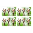 thumbnail image 1 of MKHERT Giraffe Heads Wild Animals Placemats Table Mats for Dining Room Kitchen Table Decoration 12x18 inch,Set of 4, 1 of 4