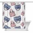 thumbnail image 1 of MKHERT Girly Glamour Fashion Clutch and Leather Handbag House Decor Shower Curtain for Bathroom Decorative Fabric Bath Curtain Set 60x72 inch, 1 of 1