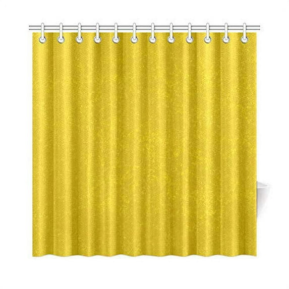 MKHERT Gold Shower Curtain Waterproof Bath Curtain Decor 66x72 inch