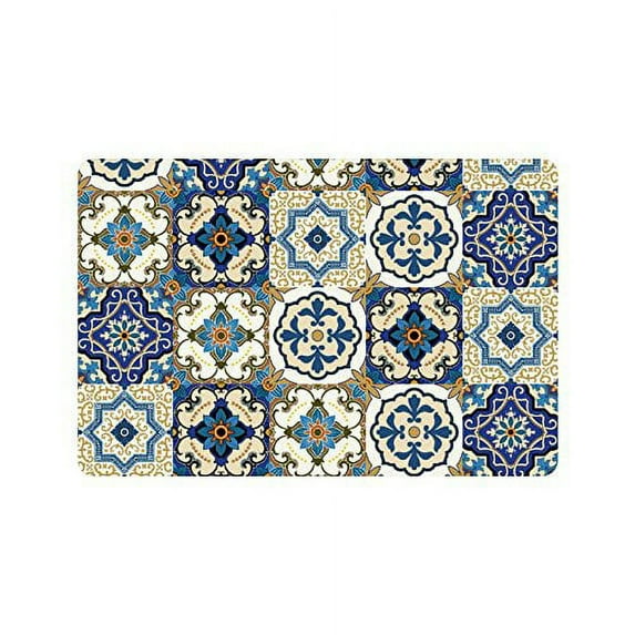 MKHERT Gorgeous Patchwork Moroccan Tile Doormat Rug Home Decor Floor Mat Bath Mat 23.6x15.7 inch