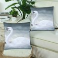thumbnail image 1 of MKHERT Graceful White Mute Swan Throw Pillowcase Pillow Cover Cushion Couver 18x18 inch, Set of 2, 1 of 3