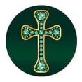 thumbnail image 1 of MKHERT Green Diamond Cross Round Mousepad Mat for Mouse Mice Size 7.87x7.87 inches, 1 of 1