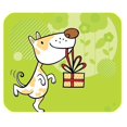 thumbnail image 1 of MKHERT Greeting Card With Dog Character Rectangle Mousepad Mat For Mouse Mice Size 9.84x7.87 inches, 1 of 1