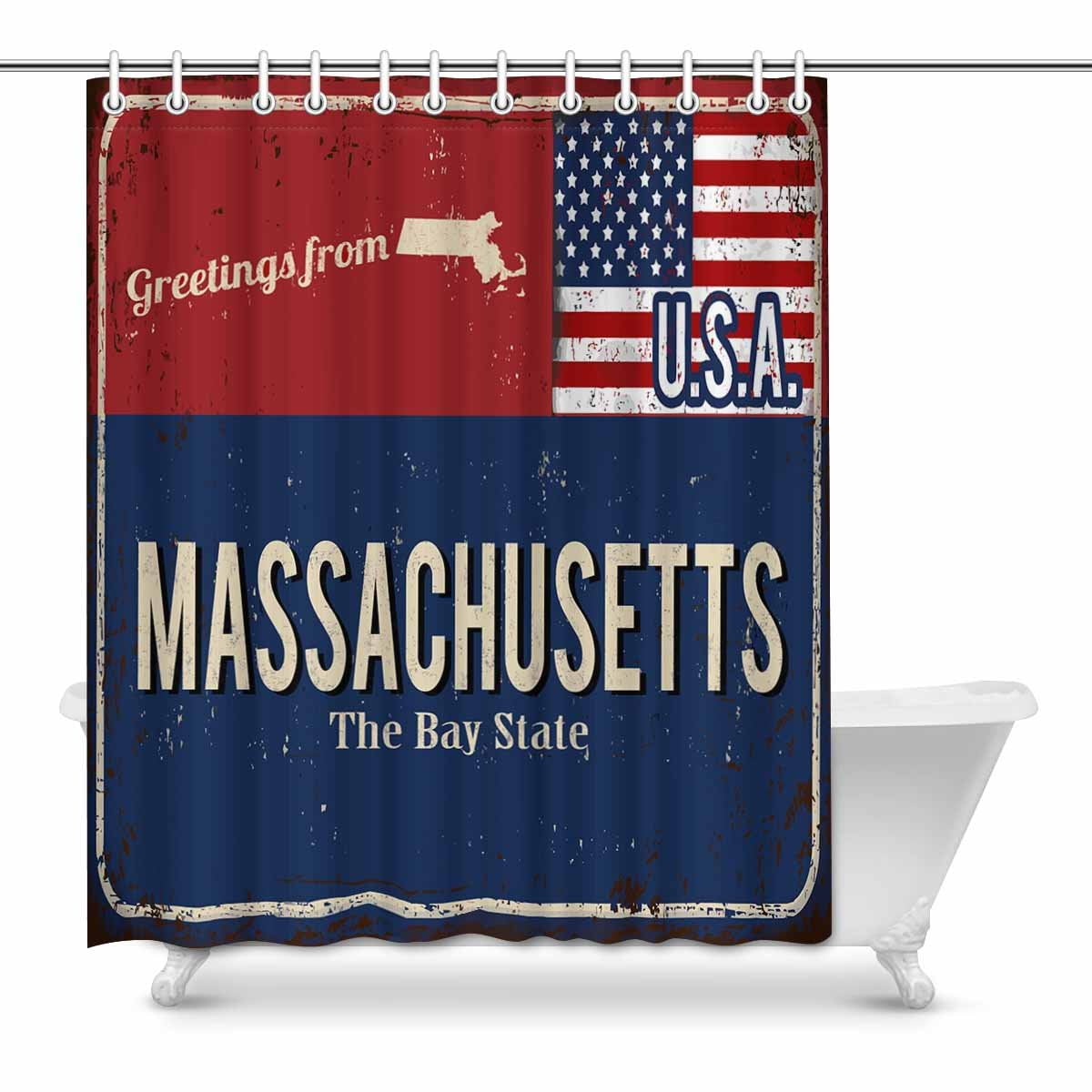 MKHERT Greetings from Pennsylvania Rusty Metal Sign with USA Flag Decor ...