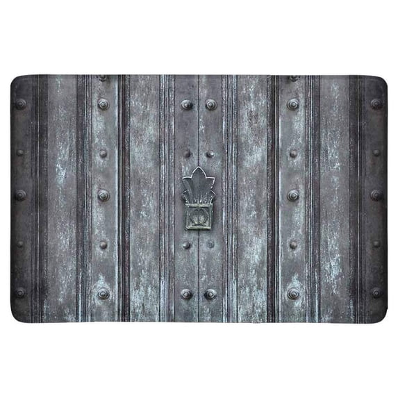 MKHERT Grunge Old Big Solid Iron Protected Door Ancient Structure Doormat Rug Home Decor Floor Mat Bath Mat 23.6x15.7 inch