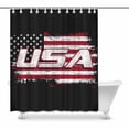 thumbnail image 1 of MKHERT Grunge USA Flag Vintage American Flag Decor Waterproof Polyester Bathroom Shower Curtain Bath Decorations 60x72 inch, 1 of 1