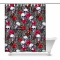 thumbnail image 1 of MKHERT Halloween Decor Skulls Red Rose Flowers and Branches Home Decor Waterproof Polyester Fabric Shower Curtain Bathroom Sets 60x72 inch, 1 of 1