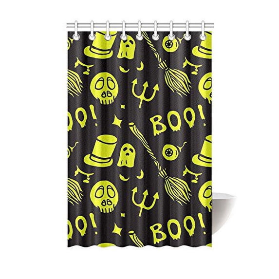 MKHERT Halloween Pattern Polyester Fabric Bathroom Shower Curtain 48x72 inch