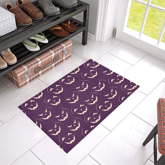 MKHERT Halloween Purple Doormat Rug Home Decor Floor Mat Bath Mat 23.6x15.7 inch