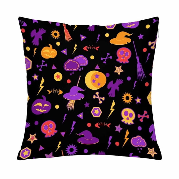 MKHERT Halloween Symbols Pillow Covers Pillowcase Throw Pillows 18x18 inch