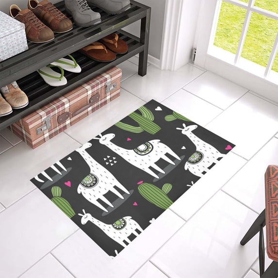 MKHERT Happy Alpacas Doormat Rug Home Decor Floor Mat Bath Mat 23.6x15.7 inch