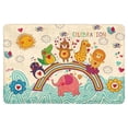 thumbnail image 1 of MKHERT Happy Cartoon Animals Bear Lion Giraffe Elephant on Rainbow Doormat Rug Home Decor Floor Mat Bath Mat 23.6x15.7 inch, 1 of 3