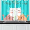 thumbnail image 1 of MKHERT Happy Mother's Day Window Curtain Kitchen Curtains Window Treatments 26x39 inch,Set of 2, 1 of 3