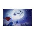 thumbnail image 1 of MKHERT Happy Snowman in Winter Christmas Landscape with Santa and His Sleigh Doormat Rug Home Decor Floor Mat Bath Mat 30x18 inch, 1 of 3