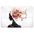 thumbnail image 1 of MKHERT Harmony Girl with Floral Hair Modern Futuristic Design Doormat Rug Home Decor Floor Mat Bath Mat 23.6x15.7 inch, 1 of 3
