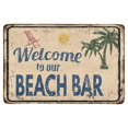 thumbnail image 1 of MKHERT Hawaiian Beach Bar Vintage Rusty Metal Sign with Palm Tree Doormat Rug Home Decor Floor Mat Bath Mat 23.6x15.7 inch, 1 of 3
