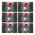 thumbnail image 1 of MKHERT Hipster Girl with A Red Umbrella On Tracks Placemats Table Mats for Dining Room Kitchen Table Decoration 12x18 inch,Set of 6, 1 of 4